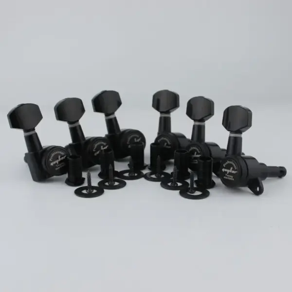 Guyker 1:18 Locking Guitar Tuners Black - Image 2
