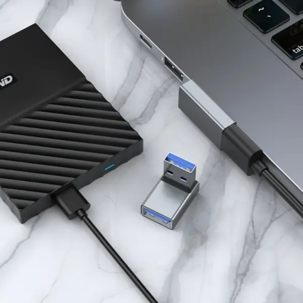 90° USB 3.0 Right Angle Extension Adapter for Laptop - Image 4