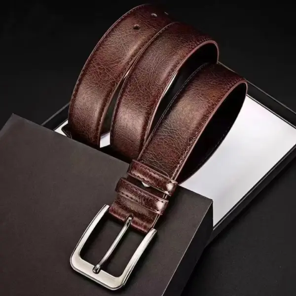Genuine Leather Men's Business Belt - Image 3