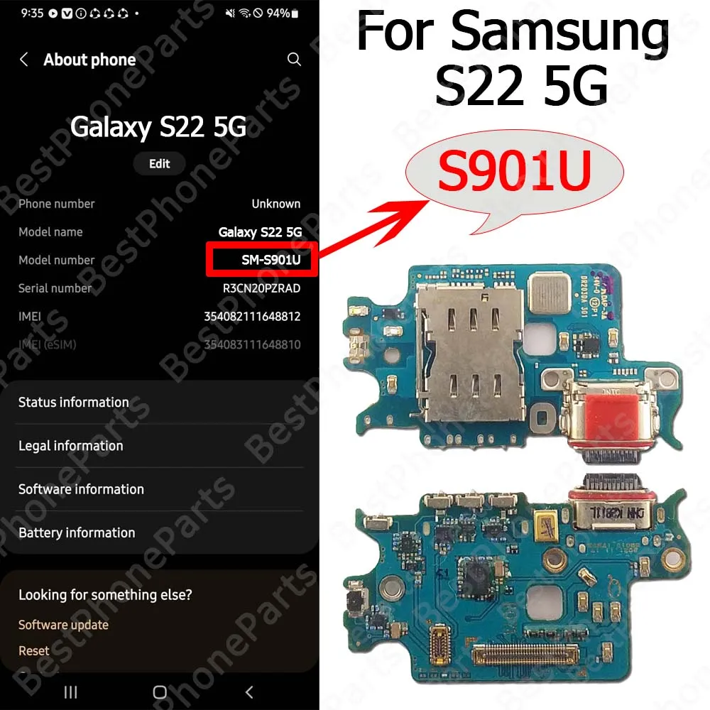 Samsung Galaxy S22 Ultra S901 Charging Port Dock 19 Samsung Galaxy S22 Ultra S901 Charging Port Dock - Image 19