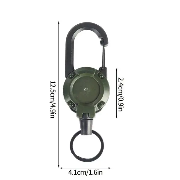 Outdoor Retractable Keychain with Hook Tool - Image 8