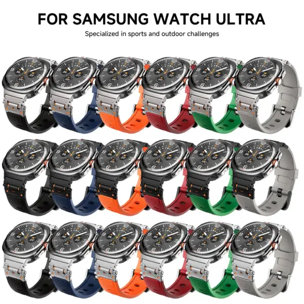 Silicone Strap for Samsung Galaxy Watch7 Ultra 47mm - Image 2