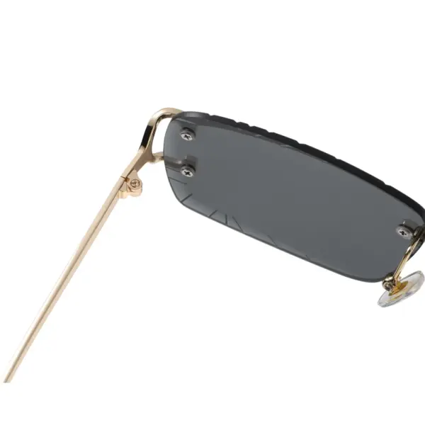 Square Rimless Metal Sunglasses Model 6018 - Image 4