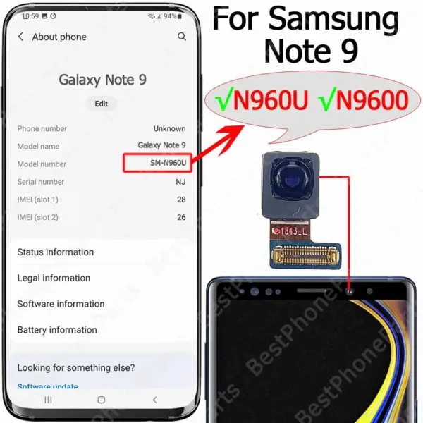 Samsung Galaxy Note 10 Lite Front Selfie Camera Module - Image 4