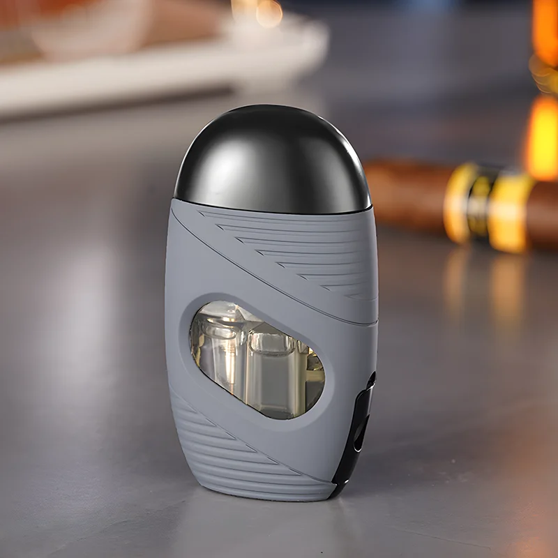 Visible Gas Windproof Cigarette Cigar Lighter Blue Flame Torch 9 Visible Gas Windproof Cigarette Cigar Lighter Blue Flame Torch - Image 9