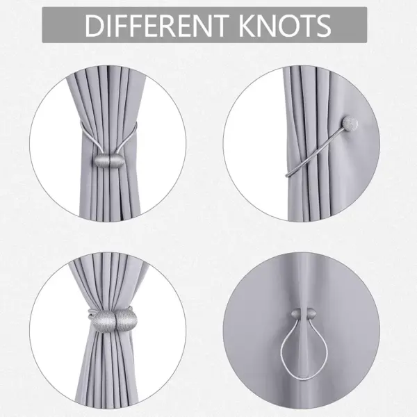 Magnetic Pearl Curtain Tiebacks Set for Elegant Drapes - Image 2