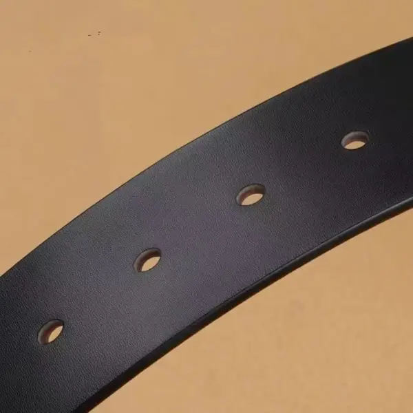 Men's Casual Solid Leather Western Belt - Image 4