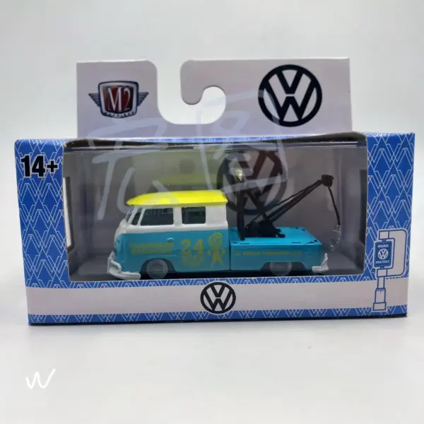 Diecast 1960 VW Double Cab Truck Model 1:64 - Image 3