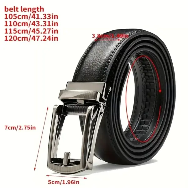Luxury Leather Men Belt with Automatic Buckle - Image 4