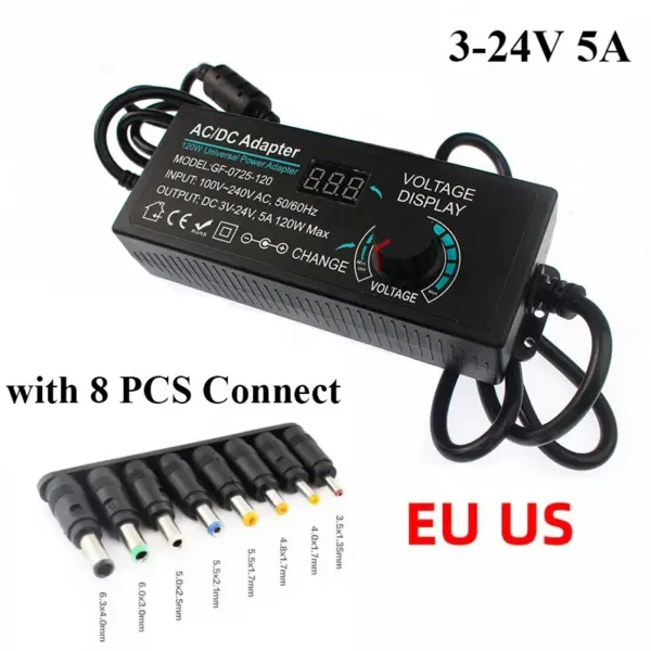 Adjustable Power Adapter AC to DC 3V-24V 5A Transformer - Image 8