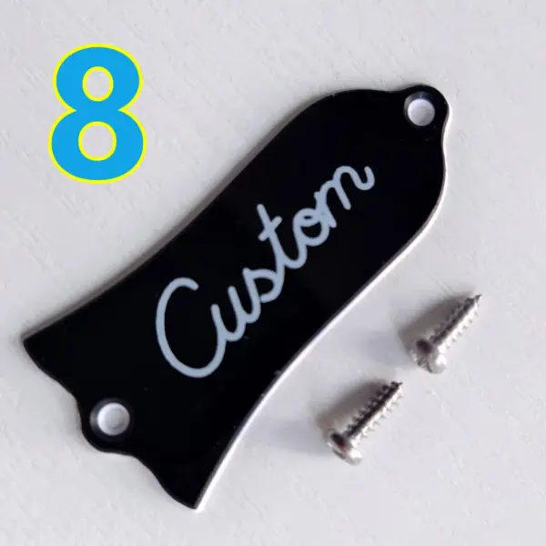 Black 2-Ply Guitar Truss Rod Cover for LP & SG - Image 15