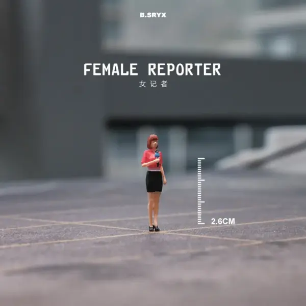 1/64 Scale Resin News Reporter Miniature Figure - Image 7