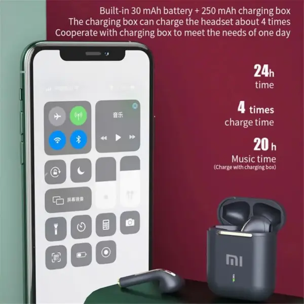 Xiaomi J18 Wireless Bluetooth Earphones Waterproof Sport - Image 4