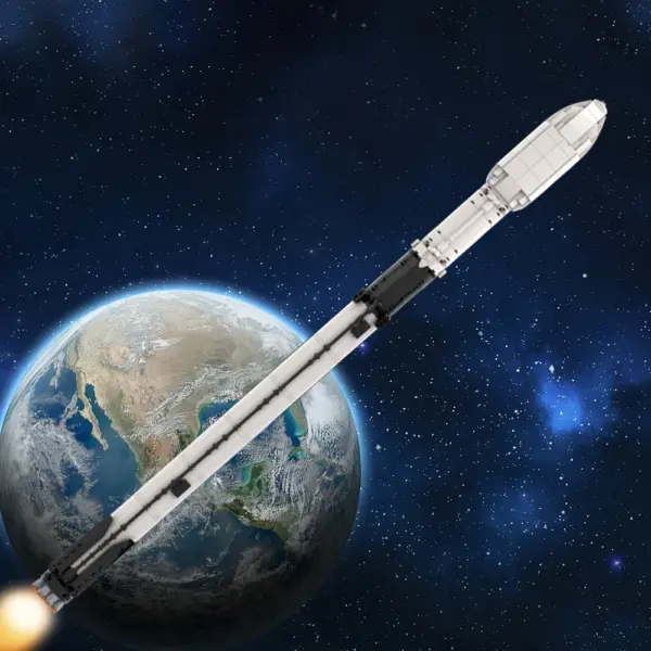 Gobricks MOC SpaceX Falcon 9 Rocket Building Set 1:110 Scale - Image 5