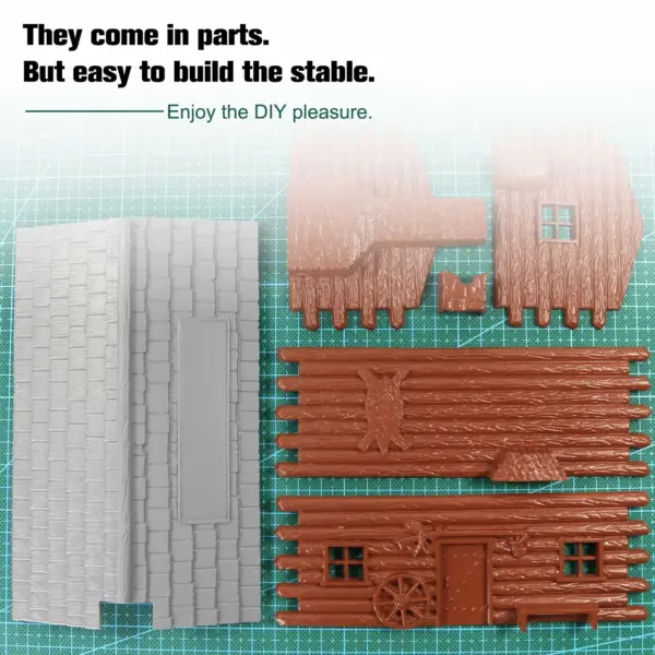 Evemodel O Scale Barn Stable Kit for Model Trains - Image 9