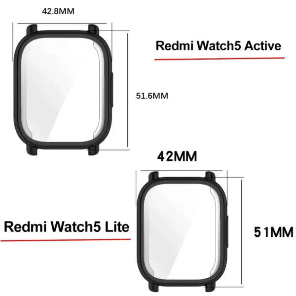 Redmi 5 Active/5 Lite TPU & PC Screen Protector Case - Image 4