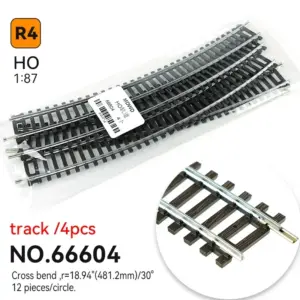 1/87 Scale Narrow Gauge Railway Curved Track Set 57 Sf9d0706c027546acaf80c9520a2c7309V 1