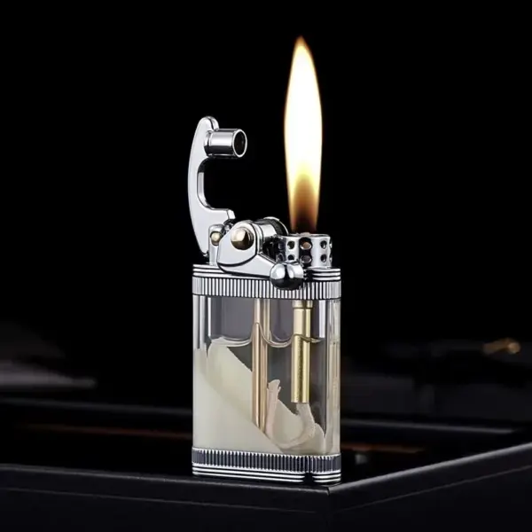 ZORRO Metal Vintage Luminous Quicksand Lighter - Image 4