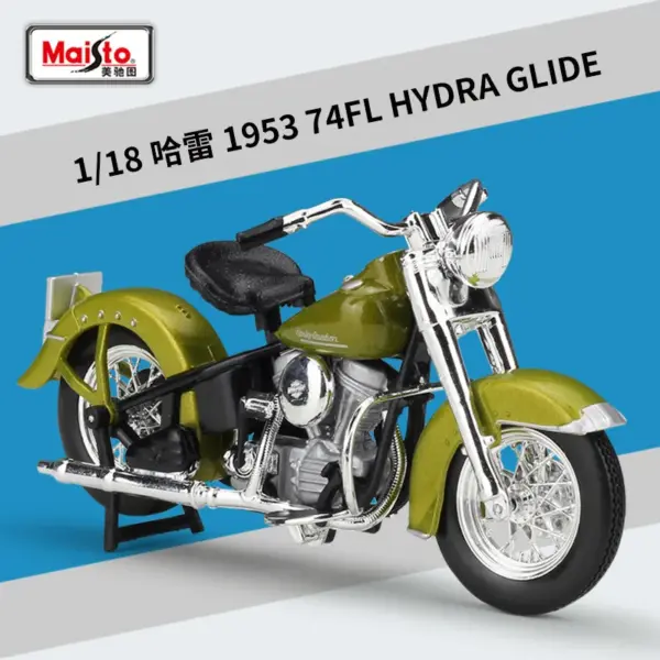 Maisto 1:18 Harre 1953 Hydra Glide Motorcycle Model - Image 3