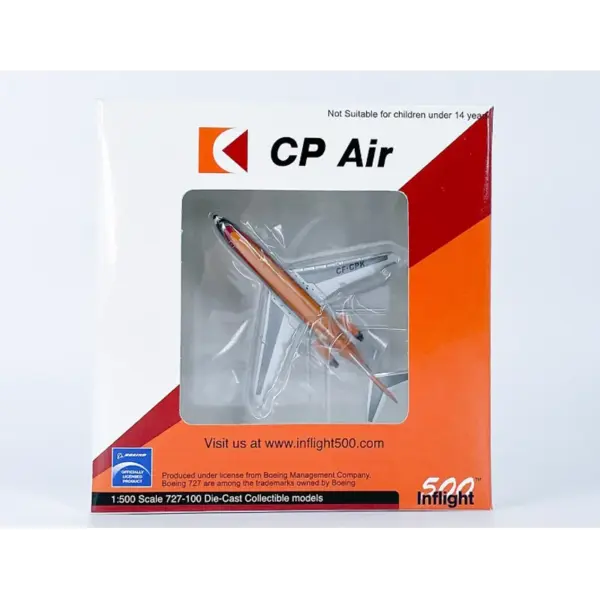 Diecast Canadian Pacific B727-100 Model 1:500 - Image 3