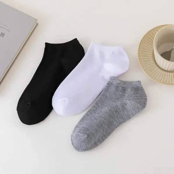 Unisex Low Cut No Show Ankle Socks — 5 Pairs - Image 3