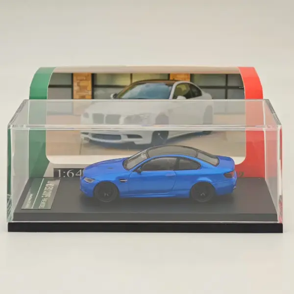 1/64 Scale M3 E92 Diecast Car Model Blue & Green - Image 7