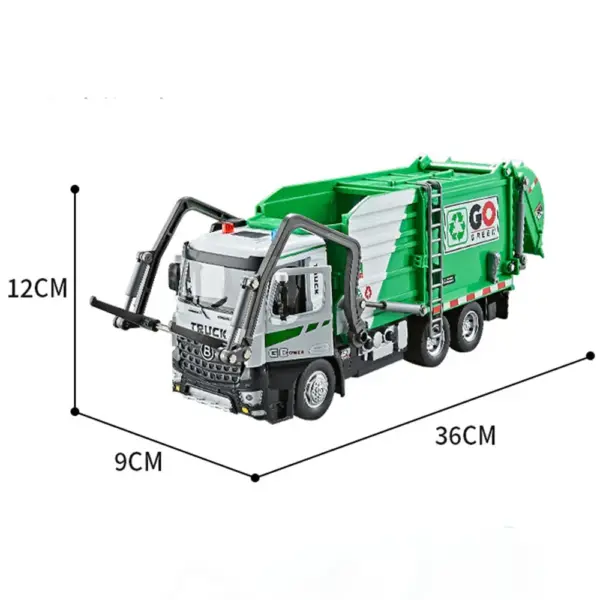 1:18 Scale Container & Garbage Truck Model Toy - Image 7