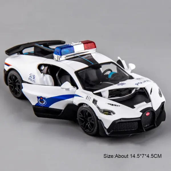 1:32 DIVO Police Car Toy Model with Lights - Image 7