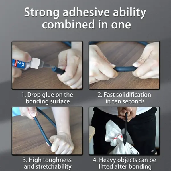 LOOLIFL 480 Car Repair Strong Black Instant Glue 20ML - Image 3