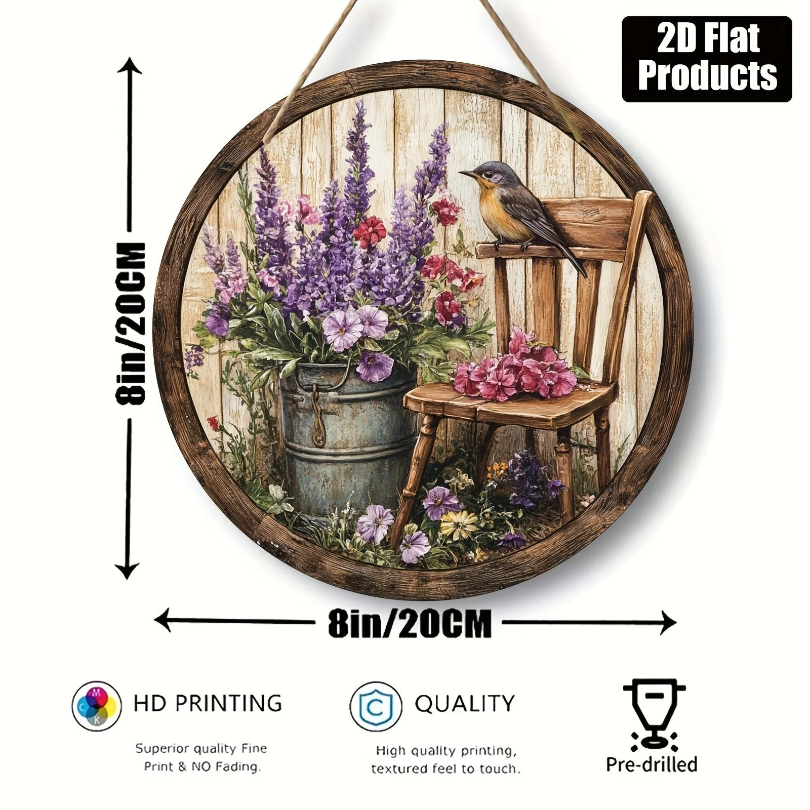 Rustic Round Wooden Sign for Decor 3 Rustic Round Wooden Sign for Decor - Image 3