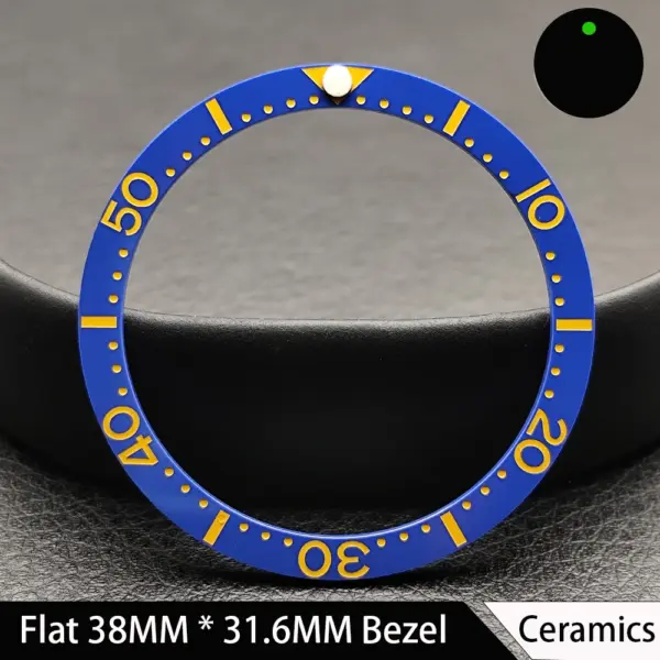 38mm Green Luminous Ceramic Watch Bezel Insert - Image 26