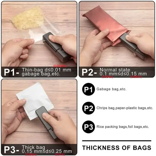Mini Portable Bag Sealer 2-in-1 for Food Storage - Image 6