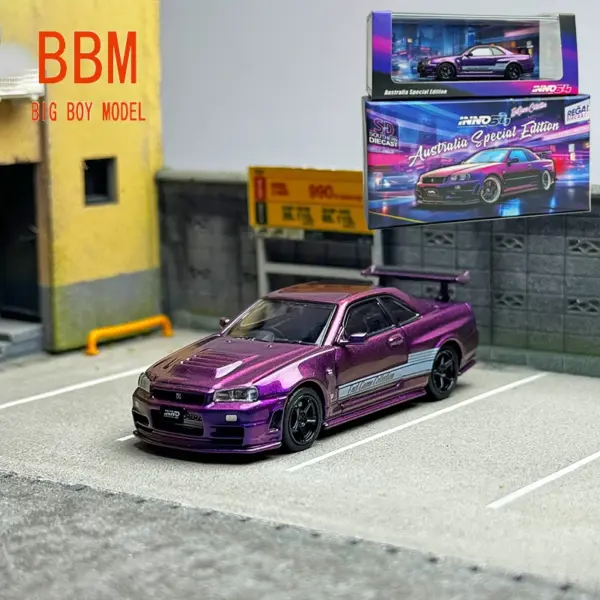 Diecast Nissan SKYLINE GT-R R34 Z-TUNE 1/64 Scale Model - Image 2