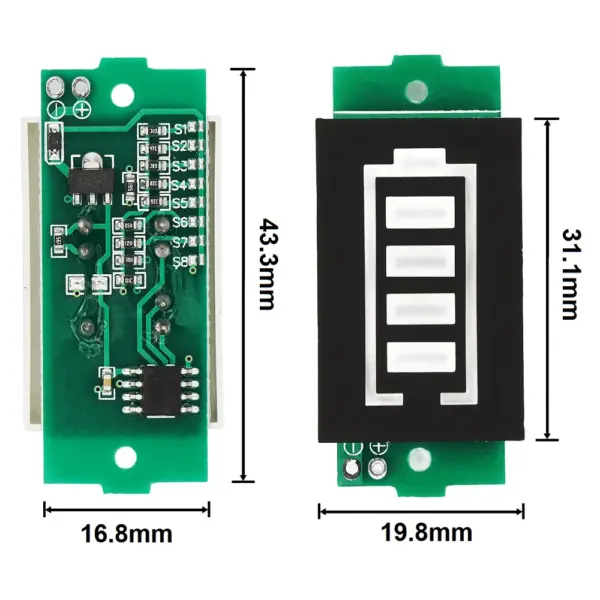 Battery Capacity Indicator Module for 1S-8S Lithium Batteries - Image 5