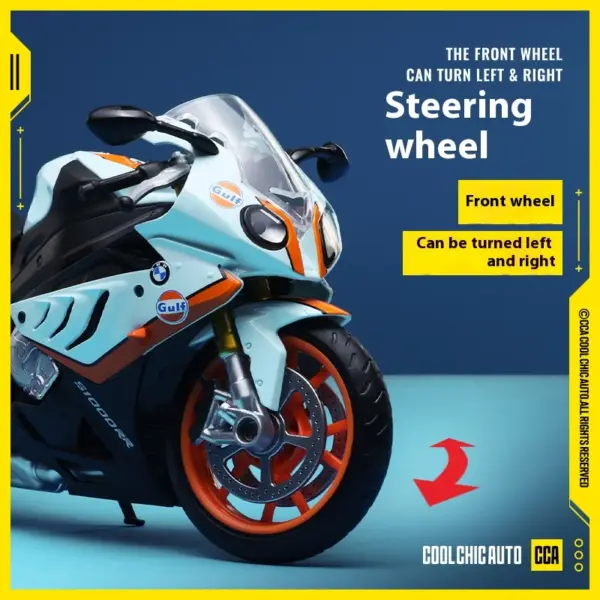 1:12 BMW S1000 RR Gulf Oil Diecast Model - Image 3