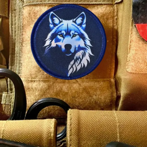 Blue Wolf Tactical Patch for Clothing and Gear - Image 6