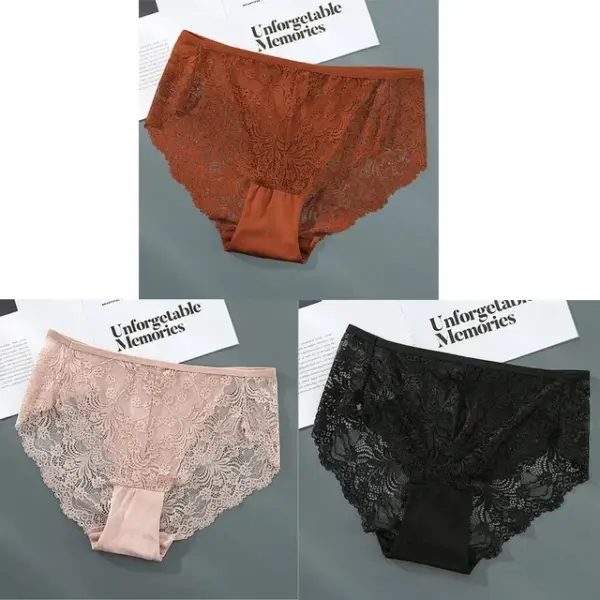 Comfortable Plus Size Lace Panties Set - Image 9