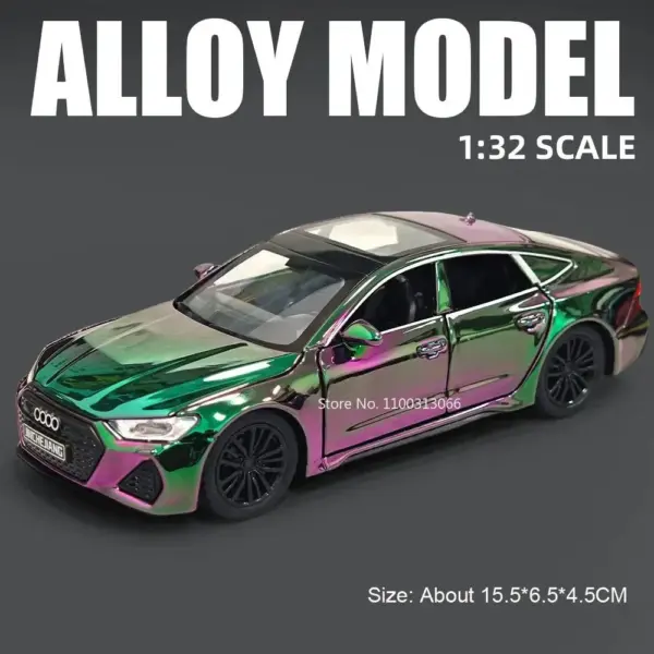 1:32 RS7 Alloy Diecast Car with Light & Sound - Image 9