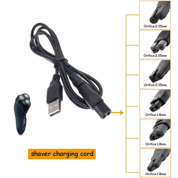Universal 7-Piece 5V USB Power Cord for Hair Clippers - Image 2