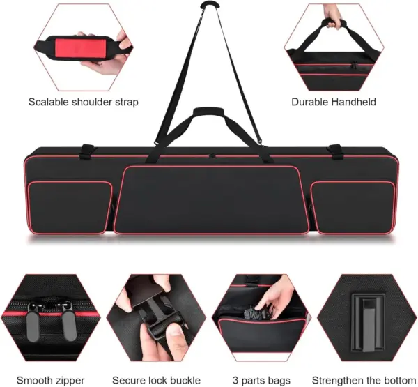 Yamaha P71/P143B Keyboard Case with Stand Holders - Image 3