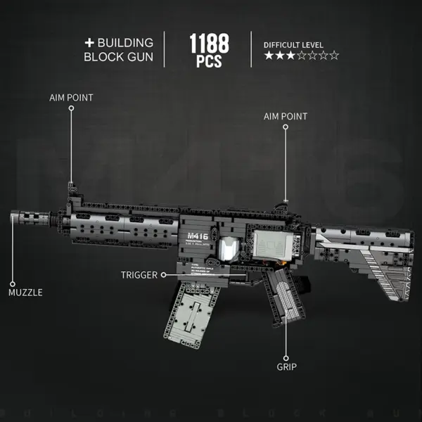 1188PCS M416 Rifle Building Block Model Set - Image 3