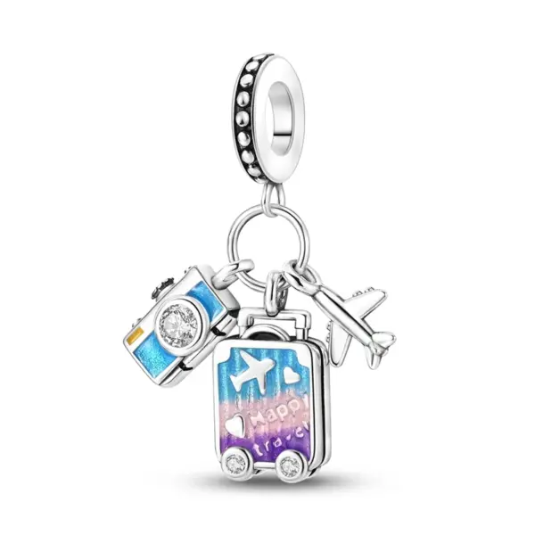 Travel Rome Paris Plane Charm for Jewelry - Image 13