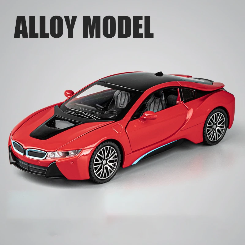 1:32 BMW I8 Diecast Model Car with Lights 7 1:32 BMW I8 Diecast Model Car with Lights - Image 7