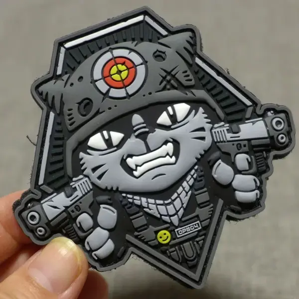 Patchlab Tactical Cat PVC Morale Badge Hook & Loop Patch - Image 3