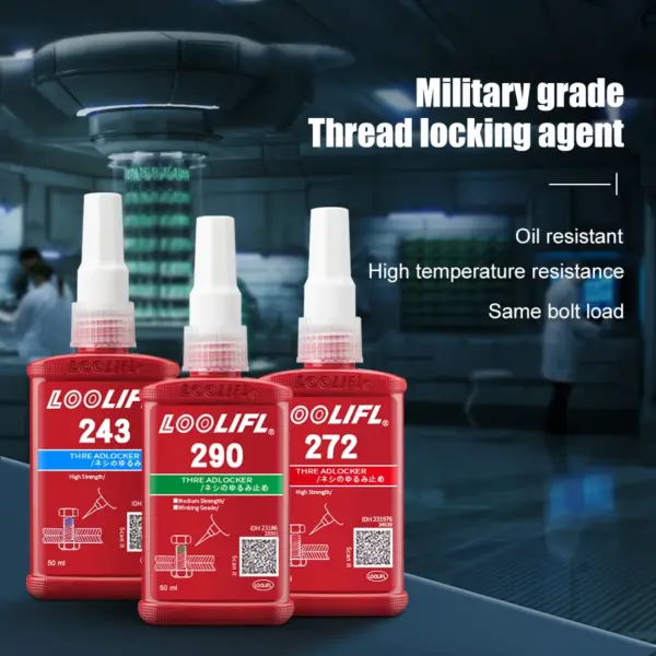 Blue Threaded Lock Liquid Glue 50ml for Nuts and Bolts - Image 5