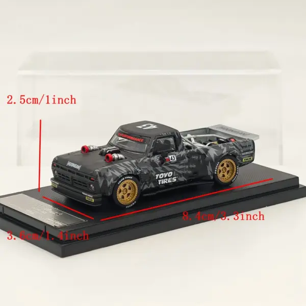 F-150 Hoonitruck Diecast Model Car 1/64 Black Collection - Image 6
