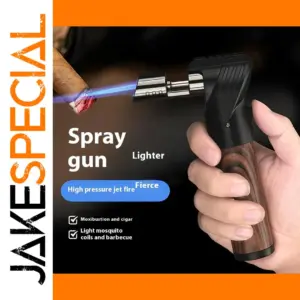 HONEST Windproof Metal Torch Gas Lighter for Cigar and Cooking