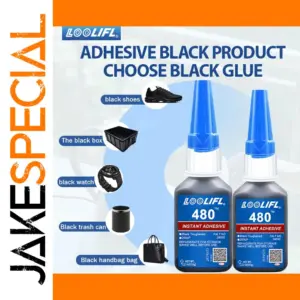 Black Rubber Glue, 20g for Shoes & Metal