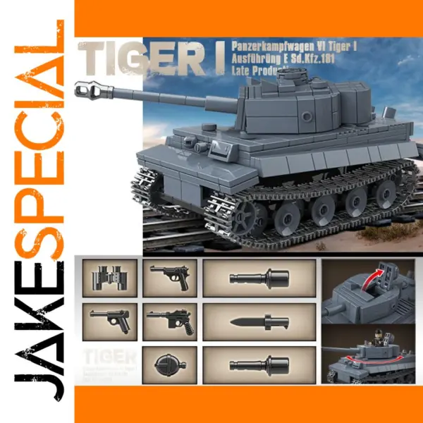 World War II Tiger Tank Building Blocks Set