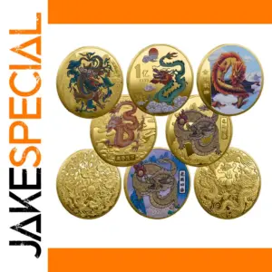 2024 Chinese Dragon Lucky Coin Gold Plated Collectible